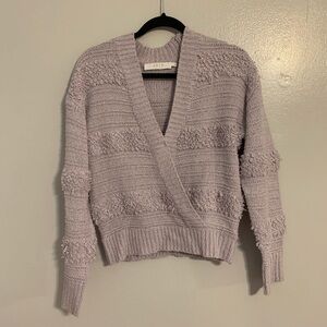ASTR The Label Surplice Bobble Knit Sweater